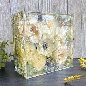 Custom Flower Preservation, Resin Block, Floral preservation, Funeral Arrangement, Memorial Flowers, Gift, Deposit