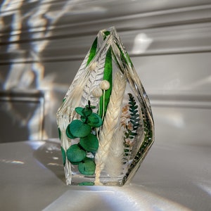 SMALL Gem Block | Wedding Floral Preservation | Resin Floral Preservation | Bridal Bouquet Preservation | Custom Bouquet Preservation